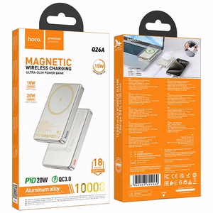 Išorinė baterija Power Bank Hoco Q26A PD20W MagSafe 10000mAh auksinė