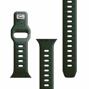 38/40/41/42 mm Dark Green (small) - 3mk Silicone Watch Strap for Apple