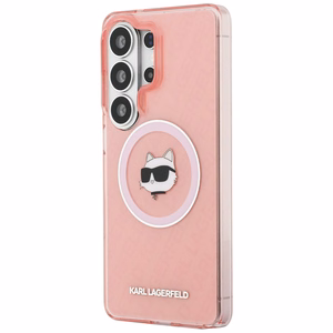 Karl Lagerfeld dėklas IML Repeated Choupette MagSafe skirtas Samsung Galaxy S26 Ultra rožinis