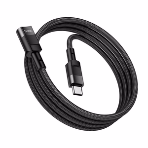 Adapteris Hoco (U107) iš USB-C į USB-C (OTG) 3A 1.2m juodas