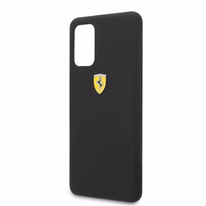 Ferrari kietasis dėklas FESSIHCS67BK S20+ G985 juodas/juodas silikonas
