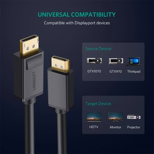 Ugreen 10211 DisplayPort cable 1 m Black