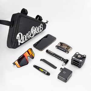 Rockbros G002 Flash Journey trikampis 1,4 l dviračio rėmo krepšys – juodas
