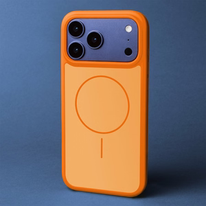Frame Thin Mag dėklas for iPhone 15 6,1" oranžinis