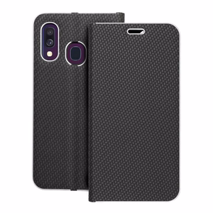 Flip case for Samsung A40 Luna Book Carbon black