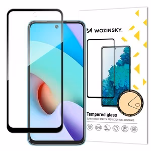 Grūdintas stiklas Wozinsky 5D Full Glue Samsung A037 A03s 2021 tinkamas dėklui juodas