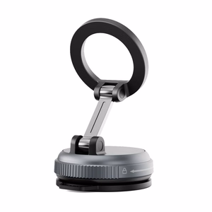 Forcell F-Grip Magic Mag magnetinis automobilinis telefono laikiklis su siurbtuku, suderinamas su „MagSafe“ – juodas