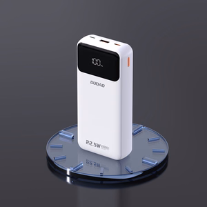 Išorinė baterija Dudao K15Pro 20000mAh 22,5W PD USB-C / USB-A / integruoti Lightning ir USB-C laidai (balta)