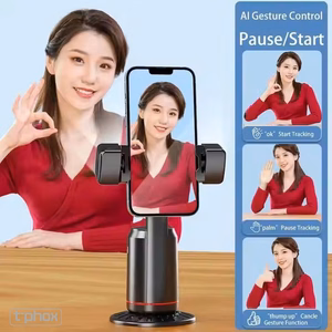T-PHOX iCircle stabilizatorius/trikojis su AI 360 veido sekimu, juodas laikiklis