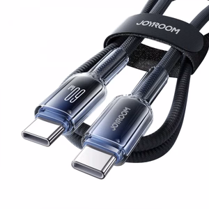 Кабель Joyroom S-A42 Crystal-Clear Series 60W USB-C - USB-C 1,2 м - чёрный