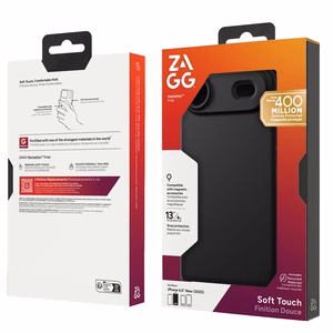 Dėklas telefonui ZAGG MANHATTAN SNAP suderinamas su MagSafe IPHONE 17 Air juodas