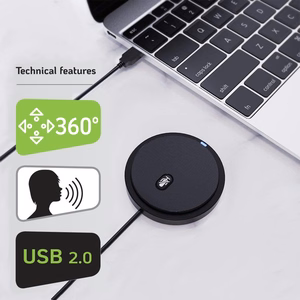 Techly ICC SH-22 mikrofonas Juoda Konferencijos mikrofonas