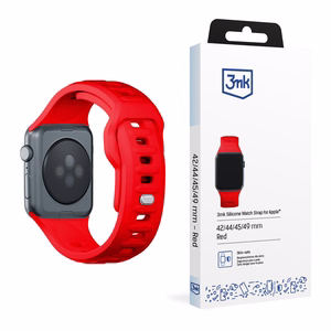42/44/45/46/49 mm Red (big) - 3mk Silicone Watch Strap for Apple
