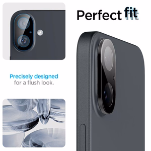 Spigen Optik GLAS.TR kameros apsauga 2-PACK iPhone 16 / 16 PLUS - juoda