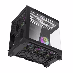 Darflash FT418 kompiuterio korpusas + 6 aRGB ventiliatoriai (juodas)