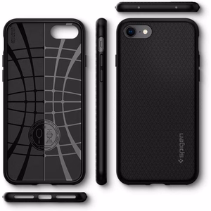 Spigen Liquid Air dėklas telefonui iPhone 7 / 8 / SE 2020 / SE 2022 - Juodas