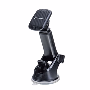 Automobilinis universalus telefono laikiklis Forcell (H-CT327) tvirtinamas ant stiklo, magnetinis juodas