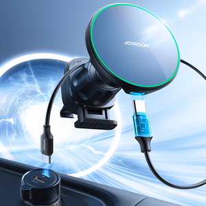 Automobilinis laikiklis-įkroviklis Joyroom JR-ZS412 Qi2 MagSafe 15W juodas