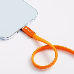 Кабель USB-C — USB-C Forcell F-Energy QC4.0 PD 3A 60W Cafule Flat 1,2 м CCFN23 оранжевый