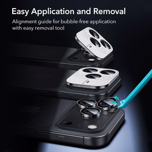 ESR Armorite kameros apsauga iPhone 14 Pro / Pro Max / 15 Pro / Pro Max / 16 Pro / Pro Max / 17 Pro / Pro Max - juodas