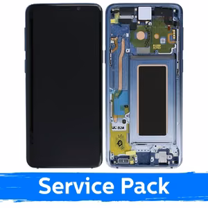 LCD Display Compatible With Samsung G960 S9 With Frame / Ice Blue / (Service Pack)