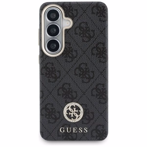 Guess 4G Rhinestone Round Logo MagSafe Case for Samsung Galaxy S26 - Black