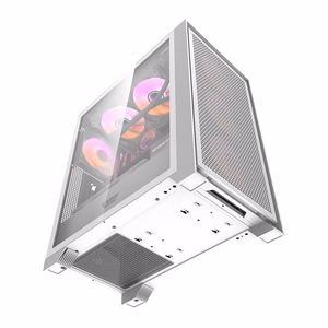 Darkflash DRX70 MESH kompiuterio korpusas (baltas) + 4 RGB ventiliatoriai