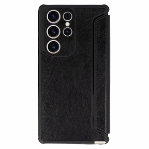 Кожаный чехол-книжка Razor для Xiaomi Redmi Note 11 Pro/Note 11 Pro 5G чёрный