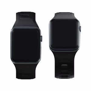 38/40/41/42 mm Black (small) - 3mk Silicone Watch Strap for Apple
