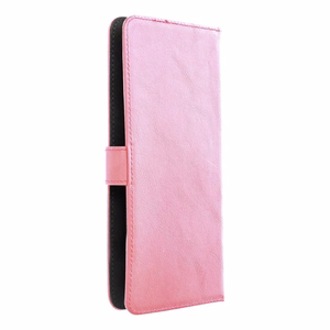 Universalus knygos tipo dėklas BENDRAS dydis L iPhone 6 Plus / 7 Plus / 8 Plus / XS Max / 11 Pro Max / Samsung S20 FE / S21 FE / S10 Plus / A10 / A32 / A54 / Xiaomi 12 Lite / Huawei P30 Pro rožinis