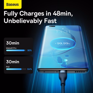 Baseus kabelis Flash Series II 3 in 1 - USB į Type C, Lightning, Micro USB - 66W 6A 1,2 metro (CASS040003) mėlynas