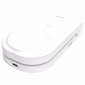 STM ChargeTree MAG nešiojamoji 3 viename belaidžio įkrovimo stotelė, skirta iPhone, Apple Watch ir AirPods, suderinama su MagSafe, balta