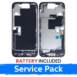 Apple iPhone 16 Pro Max vidurinio rėmo korpusas + baterija / Juodas titanas / (Aptarnavimo pakuotė)