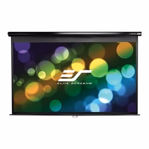 Elite Screens M100XWH – Manual Series ручной проекционный экран, диагональ 100 дюймов, 16:9, ширина видимой области 221 см, белый