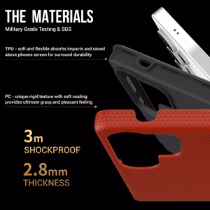 Dėklas Perfectionists Triangle Case Samsung S918 S23 Ultra 5G raudonas