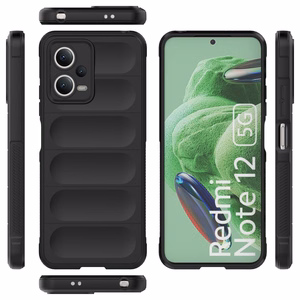 Magic Shield dėklas telefonui Xiaomi Redmi Note 12 5G / Poco X5 5G lankstus šarvuotas dėklas juoda