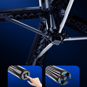 Blavec Selfie Stick Aluminium Fusion P-07 Magsafe штатив + пульт дистанционного управления + 2 лампы 1,4 метра (SSFP07-MTR2LB14) черный