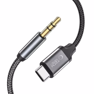 Tech-Protect UltraBoost audio adapteris USB-C / 3,5 mm mini jack, 1 m, juodas