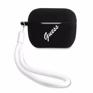 Guess GUACAPLSVSBW AirPods Pro чехол чёрный/белый Silicone Vintage