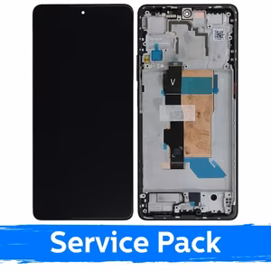 LCD дисплей совместим с Xiaomi Poco F5 5G с рамкой / чёрный / (Service Pack)