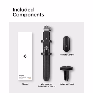 Spigen S560W Bluetooth asmenukių lazda ir trikojis juodas