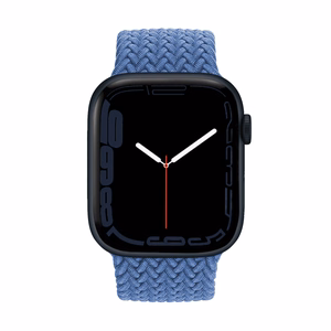 Плетёный ремешок Crong Wave Band для Apple Watch 44 / 45 / 46 / 49 мм, синий