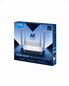 Cudy WR3000S belaidis maršrutizatorius Gigabit Ethernet dviejų dažnių (2.4 GHz / 5 GHz)