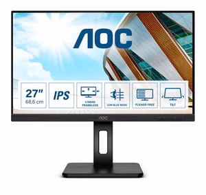 AOC 27P2Q LED display 68,6 cm (27") 1920 x 1080 pikseliai „Full HD“ Juoda