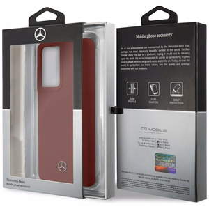Mercedes Silicone Line Case for Samsung Galaxy S21 Ultra - Red