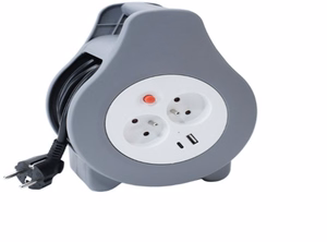 Montis Przedłużacz domowy zwijany z USB 10m MT188 2 AC outlet(s)