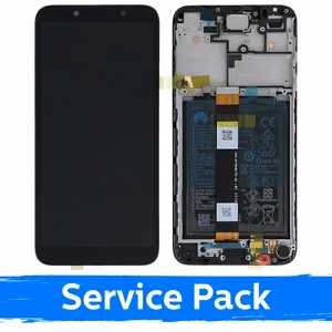 Ekranas skirtas Huawei Y5P / Honor 9S juodas su rėmeliu (Service Pack)