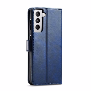 Elegantiškas magnetinis dėklas Flip Cover Samsung Galaxy S22+ (S22 Plus) mėlynas