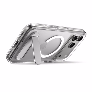 Spigen Ultra Hybrid "S" Magnetinis dėklas telefonui iPhone 17 Pro - Skaidrus ir baltas