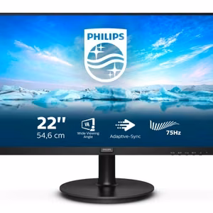 Philips V Line 222V8LA/00 monitorius 54,6 cm (21,5") 1920 x 1080 pikselių Full HD LCD juodas